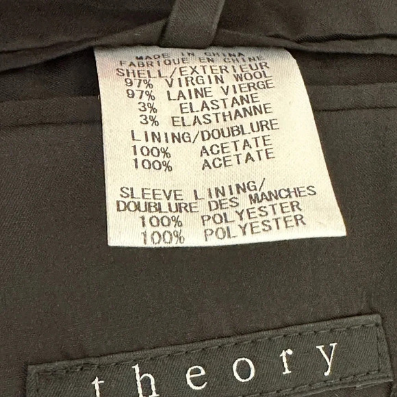 THEORY Virgin Wool Blazer Sport Coat Dilano M Delegation Gray Two Button, 42R - Picture 10 of 16
